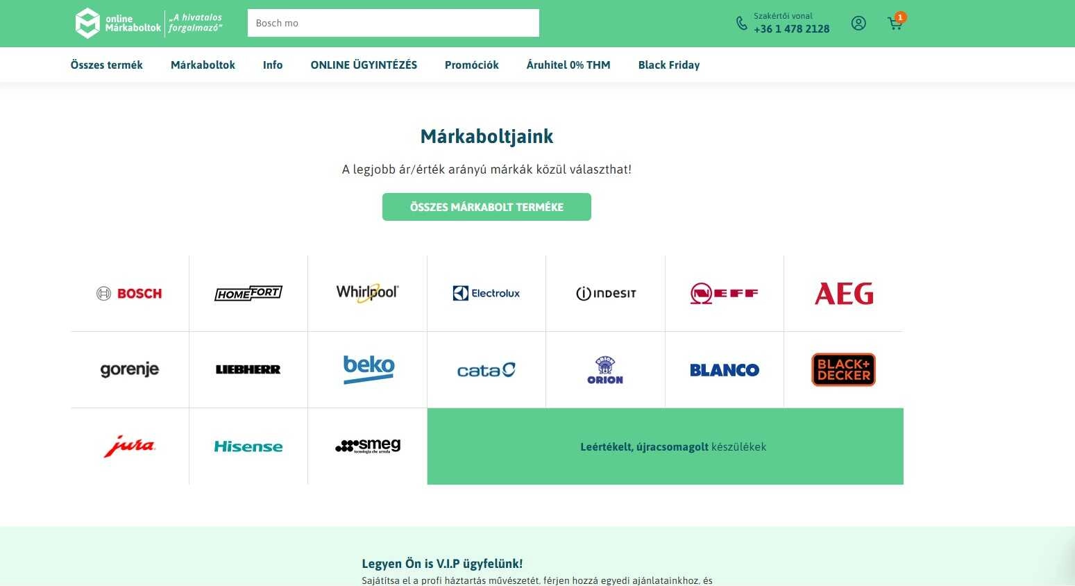 Az oldalon forgalmazott márkák