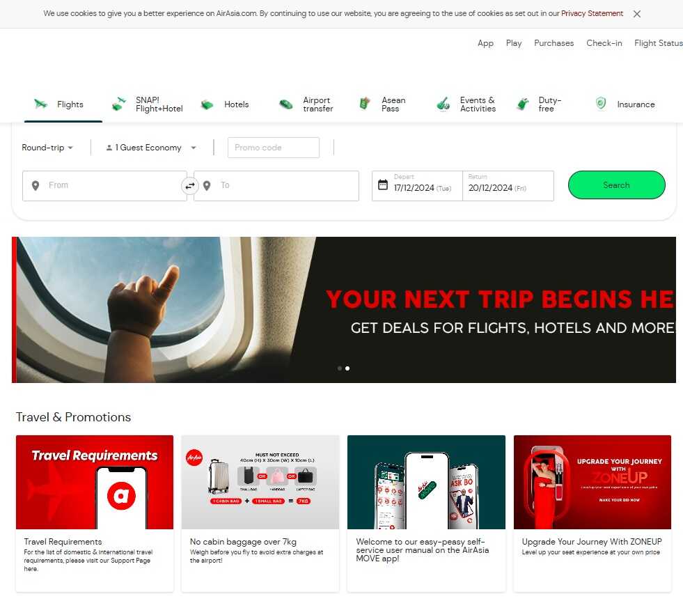 AirAsia webáruház