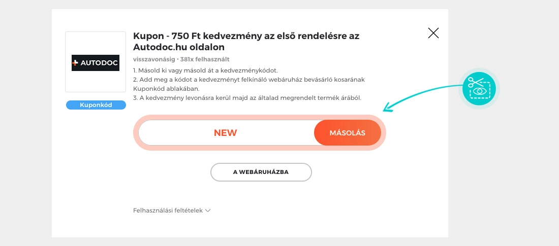 Útmutató egy Autodoc kuponkód bemásolásához