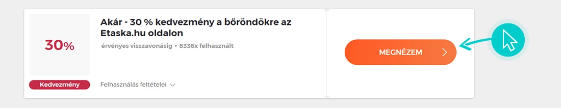 Etaska akciók felhasználása