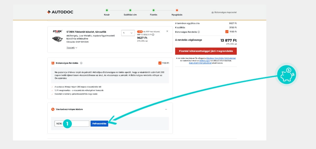 Útmutató egy Autodoc kuponkód beváltásához