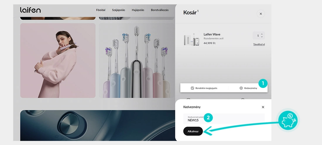 Útmutató egy Laifen kuponkód beváltásához
