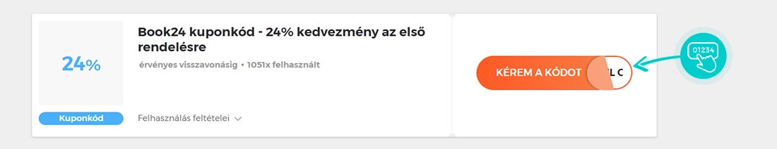 Példa egy Book24 kuponkódra