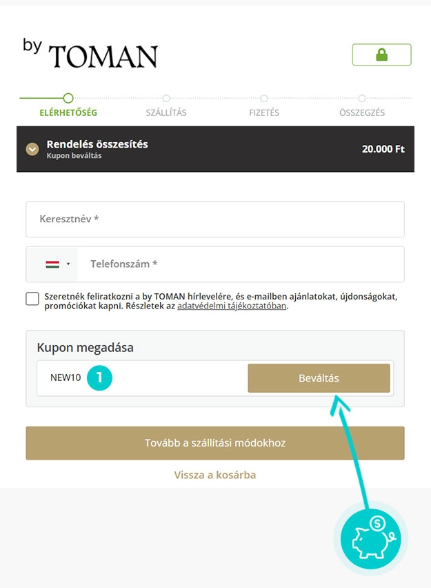 Útmutató egy by Toman kuponkód beváltásához