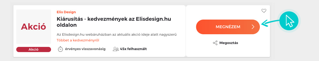 Elis Design akciók felhasználása