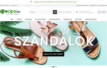 ecipo webáruház főoldala