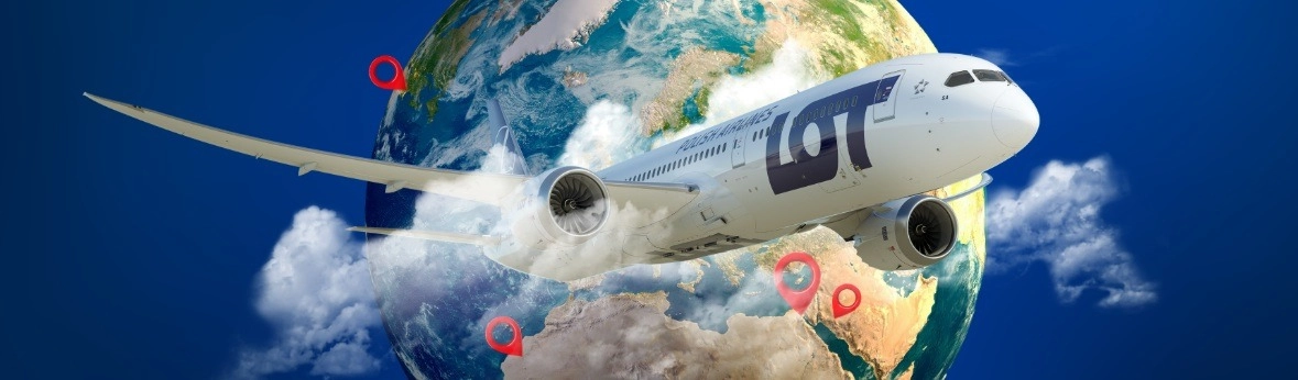 Repülőgép repül a Föld körül