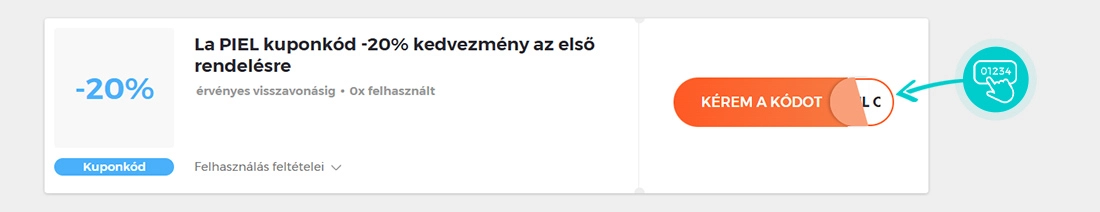 Példa egy La PIEL kuponkódra