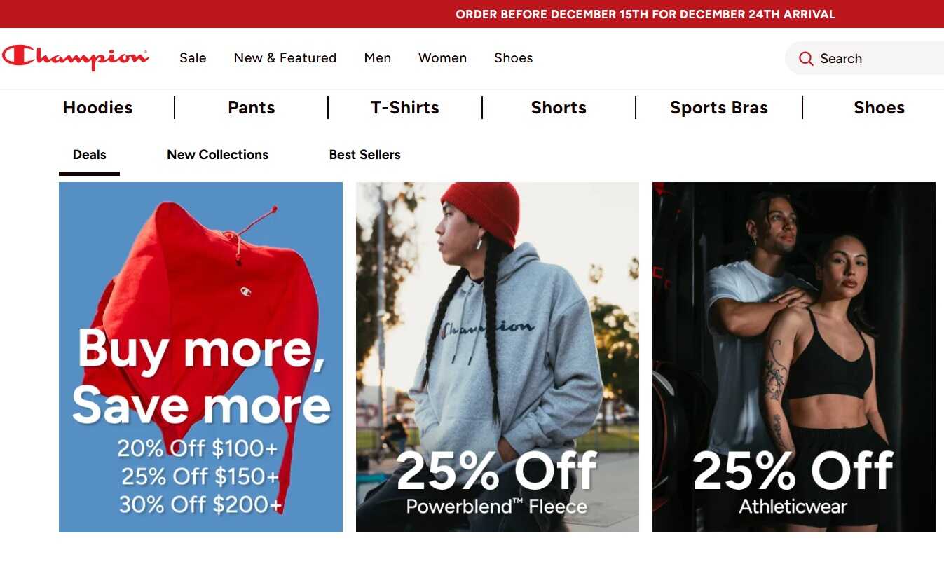 Champion webshop