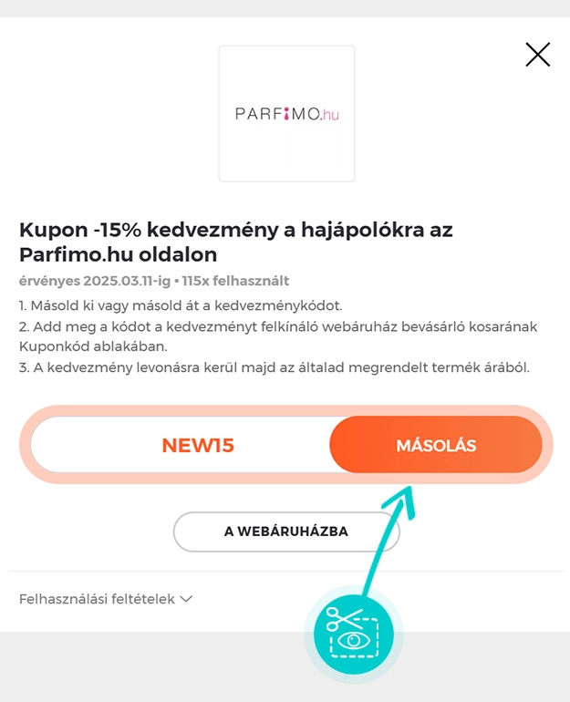 Útmutató egy Parfimo kuponkód bemásolásához