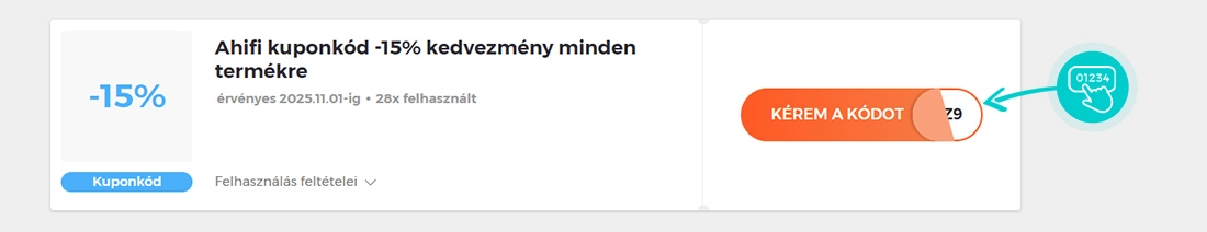 Példa egy Ahifi kuponkódra