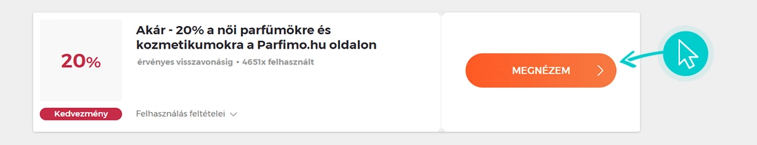 Parfimo akciók felhasználása