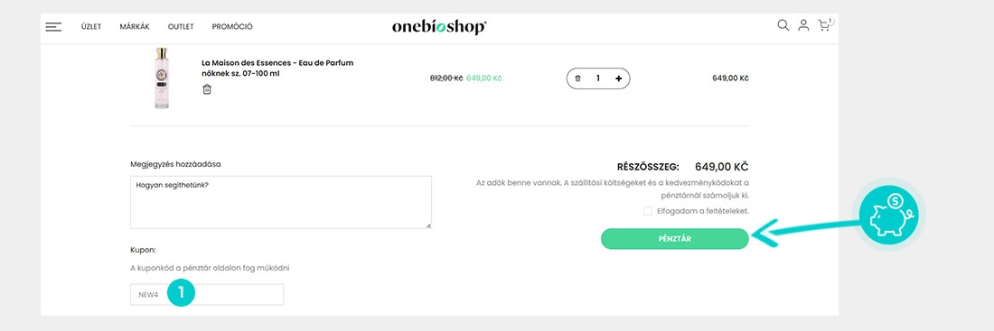 Útmutató egy Onebioshop kuponkód beváltásához