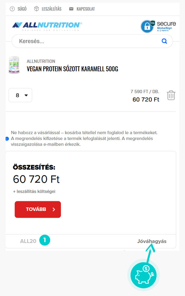 Útmutató egy Allnutrition kuponkód beváltásához