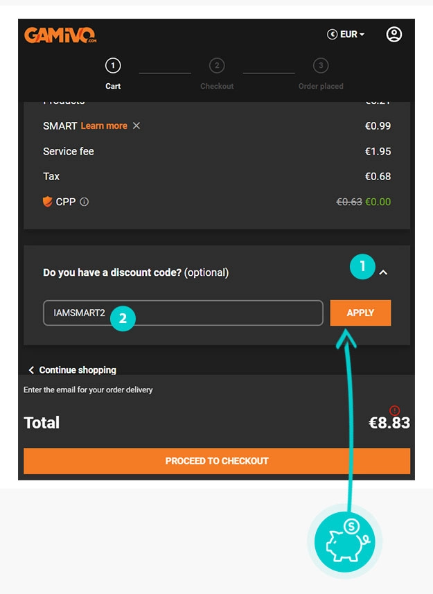 Útmutató egy Gamivo kuponkód beváltásához