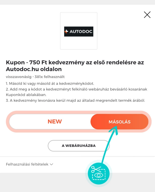 Útmutató egy Autodoc kuponkód bemásolásához