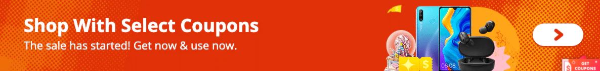 telefonokat és fülhallgatókat ábrázoló AliExpress banner