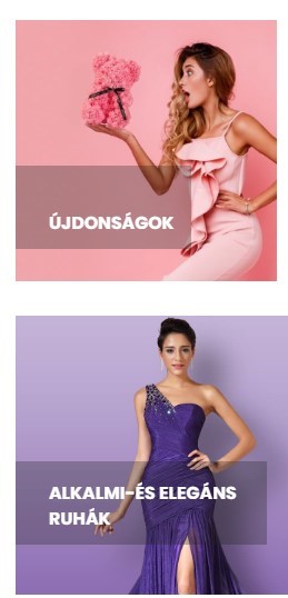 banner, amelyen két elegáns ruhát viselő nő található