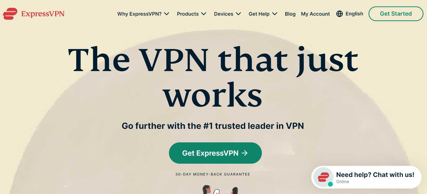 ExpressVPN webáruház főoldala