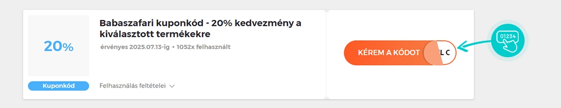 Példa egy Babaszafari Bababolt kuponkódra