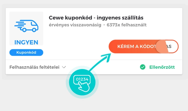 Példa egy Cewe kuponkódra