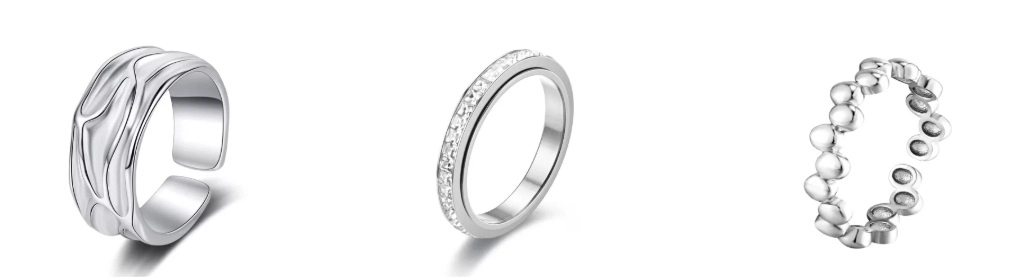 Három stílusban eltérő gyűrű