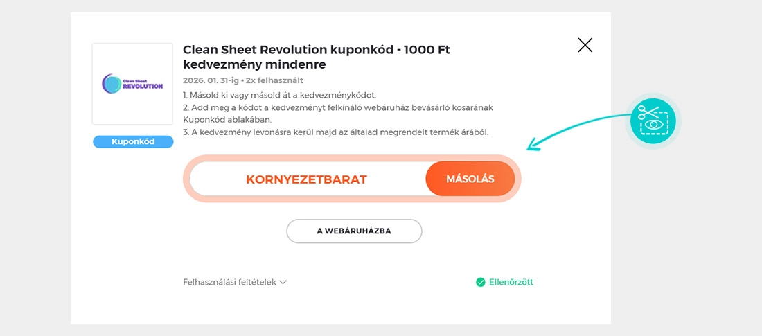 Útmutató egy Clean Sheet Revolution kuponkód bemásolásához