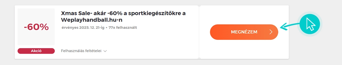WePlayHandball akciók felhasználása