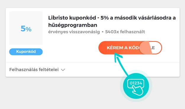 Példa egy Libristo kuponkódra
