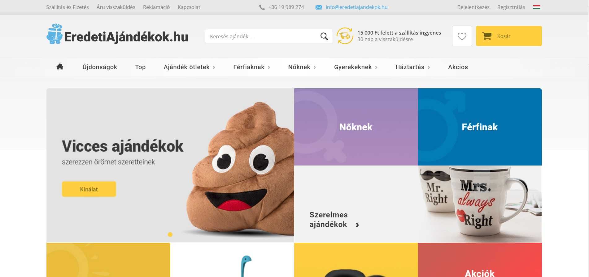 Eredetiajandekok eshop