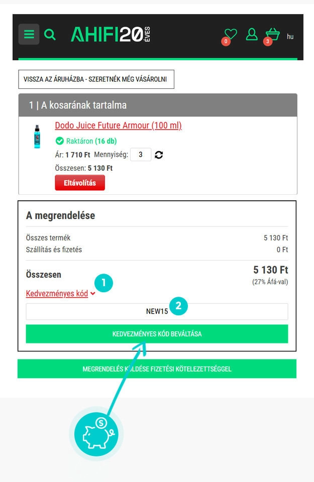 Útmutató egy Ahifi kuponkód beváltásához
