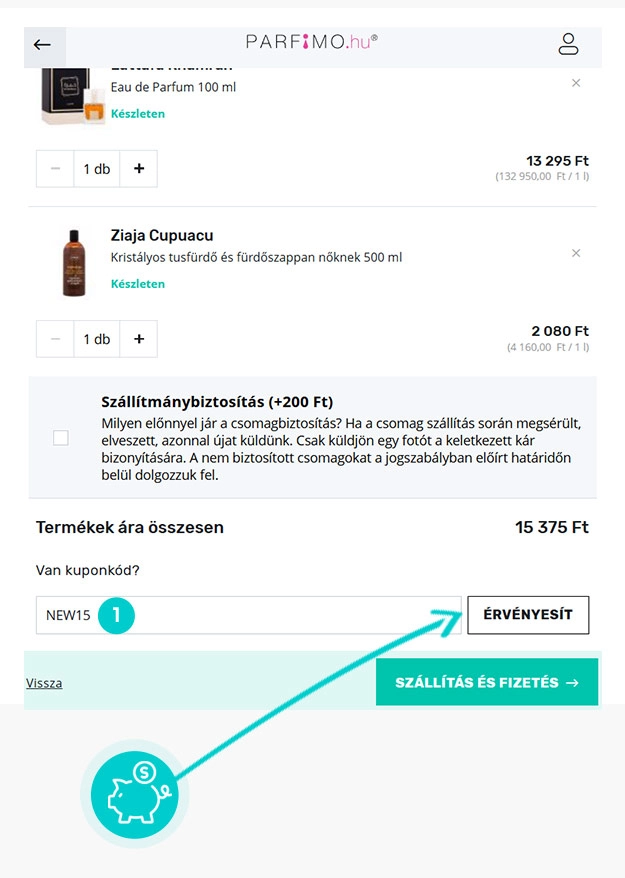 Útmutató egy Parfimo kuponkód beváltásához