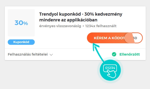 Példa egy Trendyol kuponkódra
