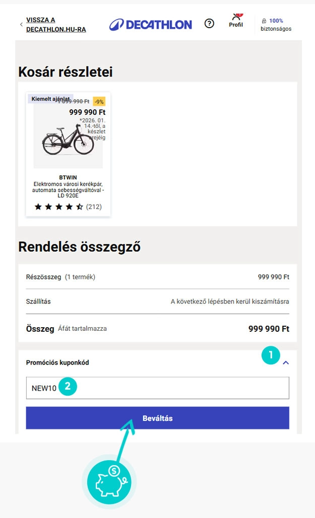 Útmutató egy Decathlon kuponkód beváltásához