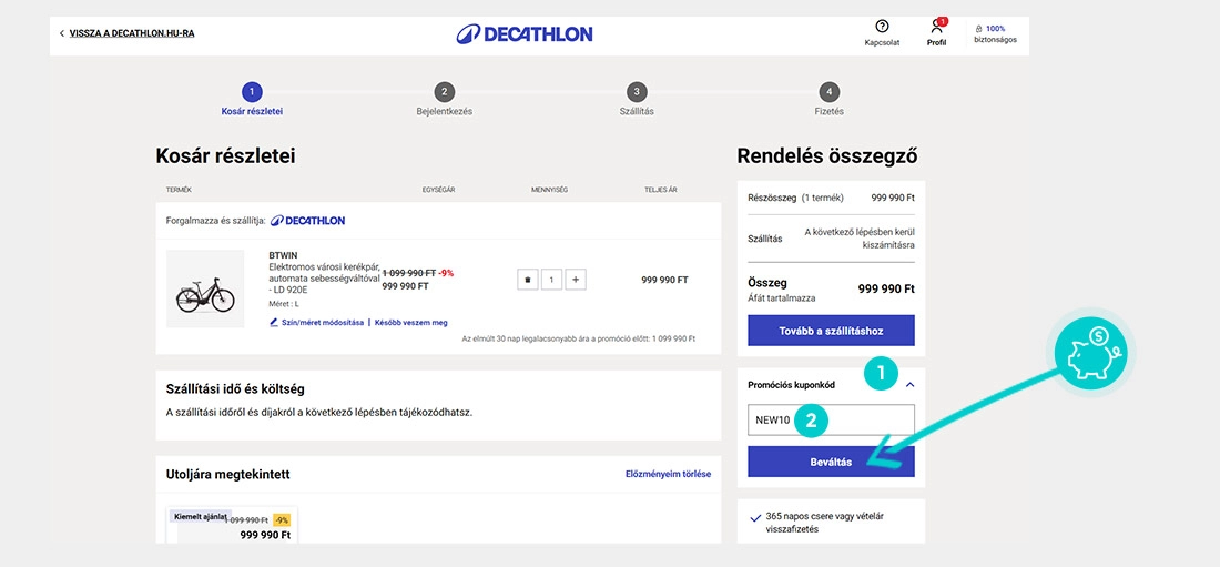 Útmutató egy Decathlon kuponkód beváltásához