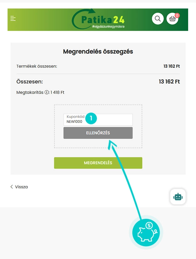 Útmutató egy Patika24 kuponkód beváltásához