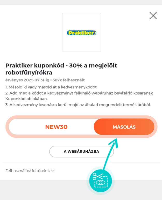 Útmutató egy Praktiker kuponkód bemásolásához