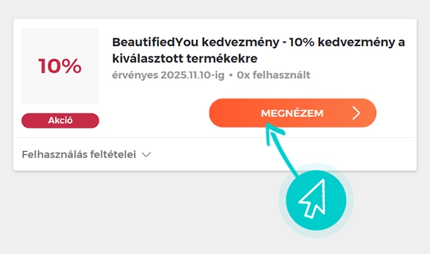 BeautifiedYou akciók felhasználása