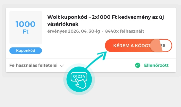 Példa egy Wolt kuponkódra