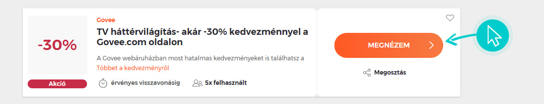 Govee akciók felhasználása