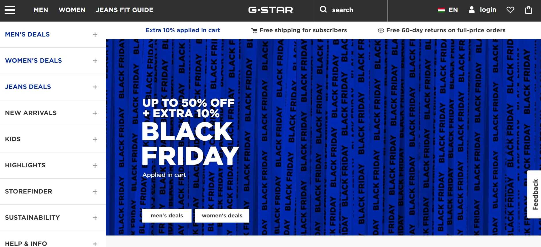 G-Star Raw webshop