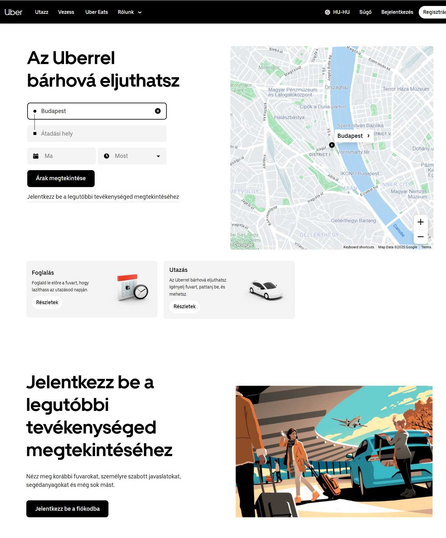 Uber főoldal