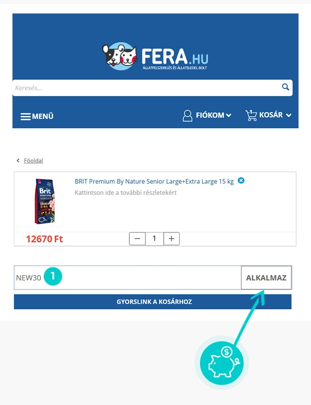 Útmutató egy Fera.hu kuponkód beváltásához
