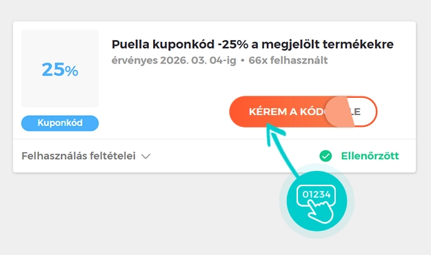 Példa egy Puella kuponkódra
