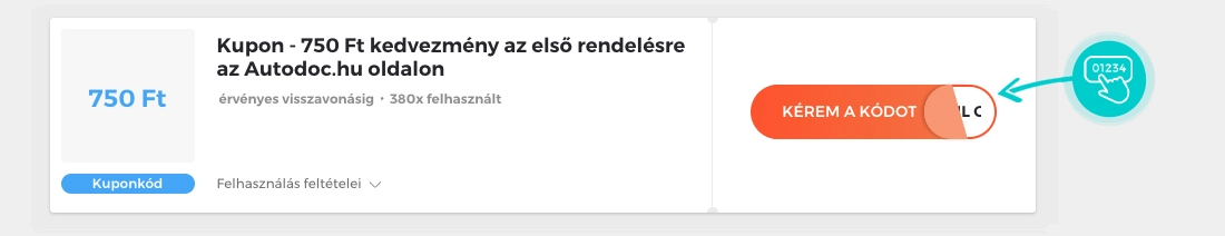 Példa egy Autodoc kuponkódra