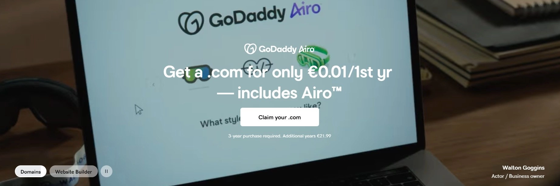 Reklám a domain első éves árajánlatára