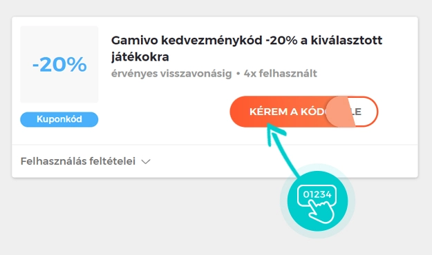 Példa egy Gamivo kuponkódra