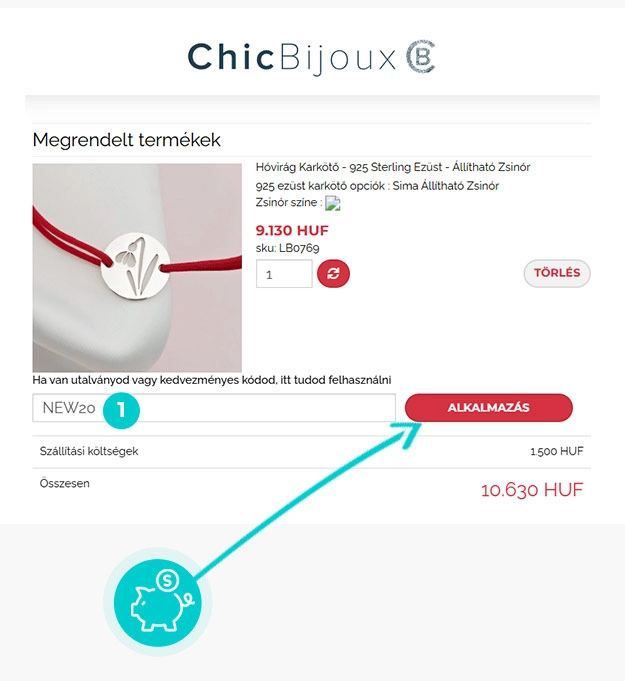 Útmutató egy ChicBijoux kuponkód beváltásához