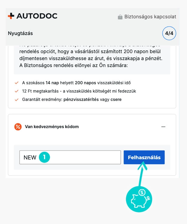 Útmutató egy Autodoc kuponkód beváltásához