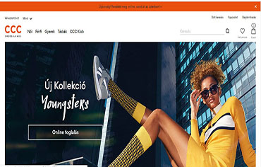 CCC webáruház főoldala